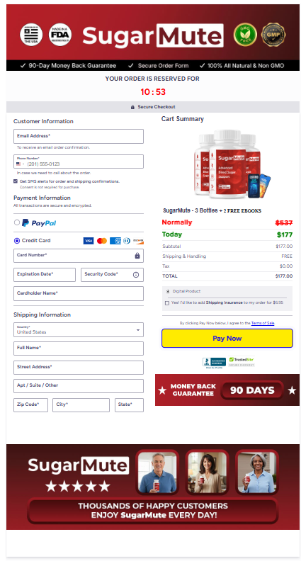 SugarMute order page